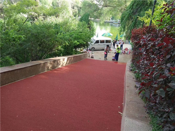 白沙彩色路面施工